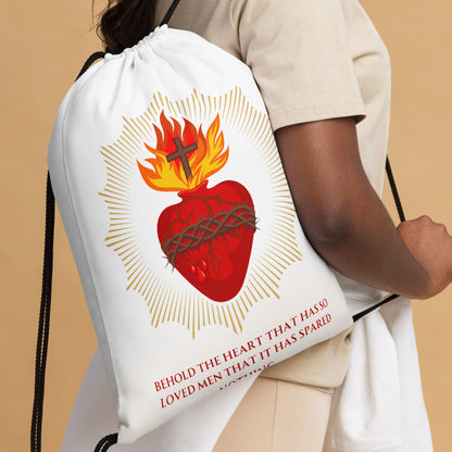 Sacred Heart Drawstring bag