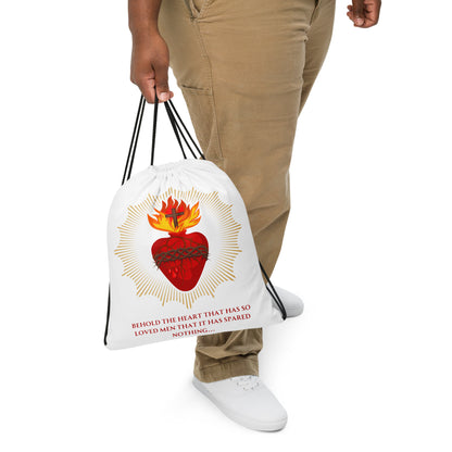 Sacred Heart Drawstring bag