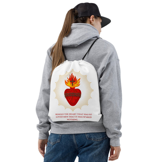 Sacred Heart Drawstring bag