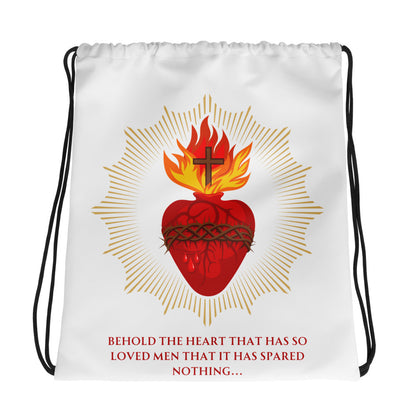 Sacred Heart Drawstring bag