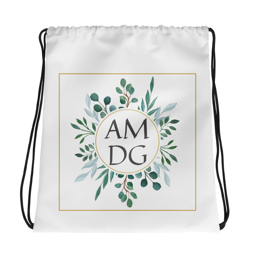 AMDG Drawstring bag