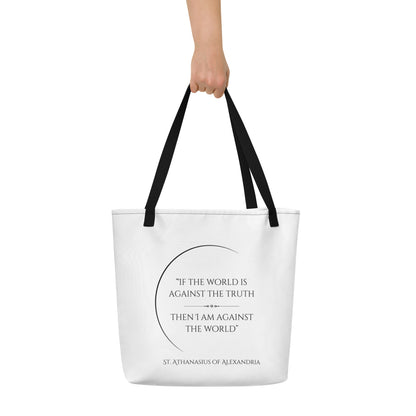 St. Athanasius quote Large Tote Bag