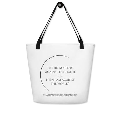 St. Athanasius quote Large Tote Bag