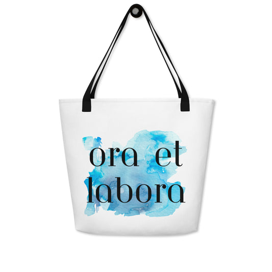 Ora et Labora Large Tote Bag