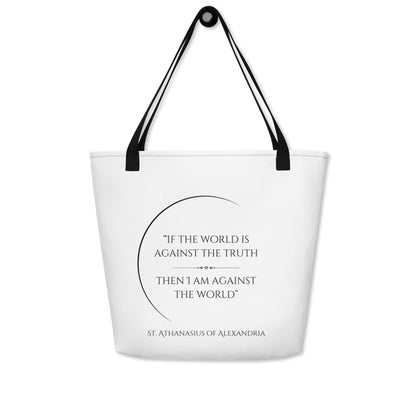 St. Athanasius quote Large Tote Bag