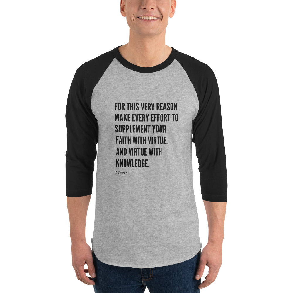 Call to Virtue 3/4 sleeve unisex raglan shirt