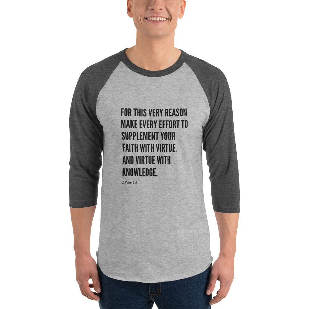 Call to Virtue 3/4 sleeve unisex raglan shirt