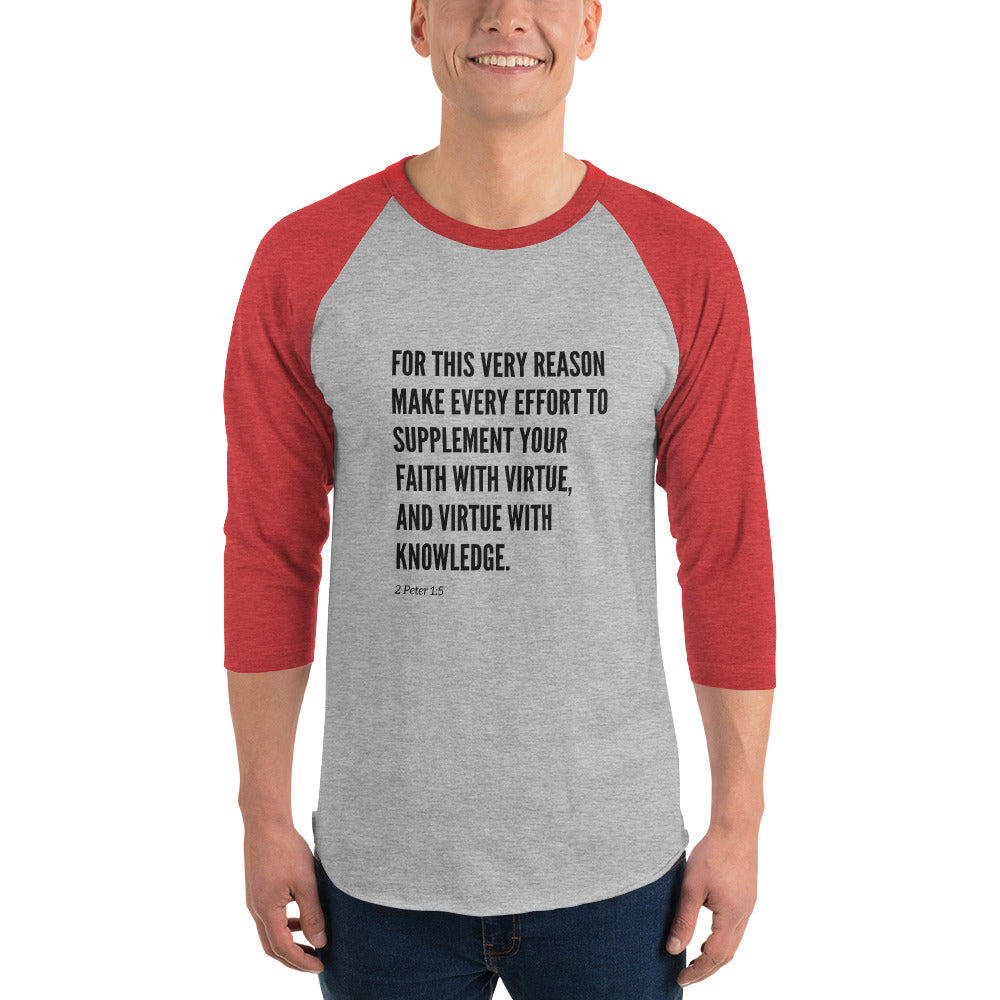 Call to Virtue 3/4 sleeve unisex raglan shirt