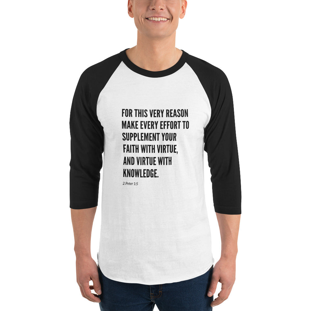 Call to Virtue 3/4 sleeve unisex raglan shirt