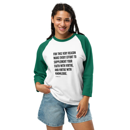 Call to Virtue 3/4 sleeve unisex raglan shirt