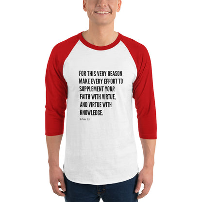 Call to Virtue 3/4 sleeve unisex raglan shirt