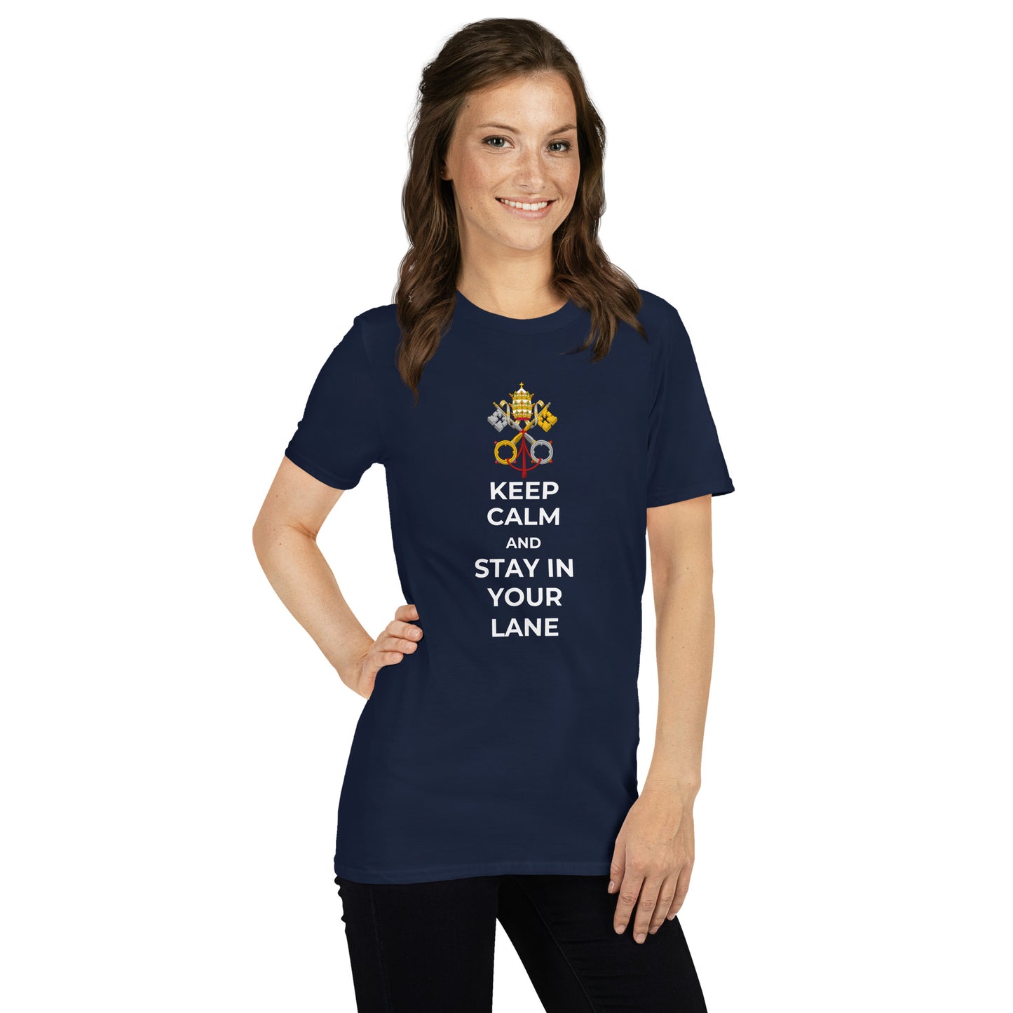 Stay in your lane Short-Sleeve slim fit T-Shirt