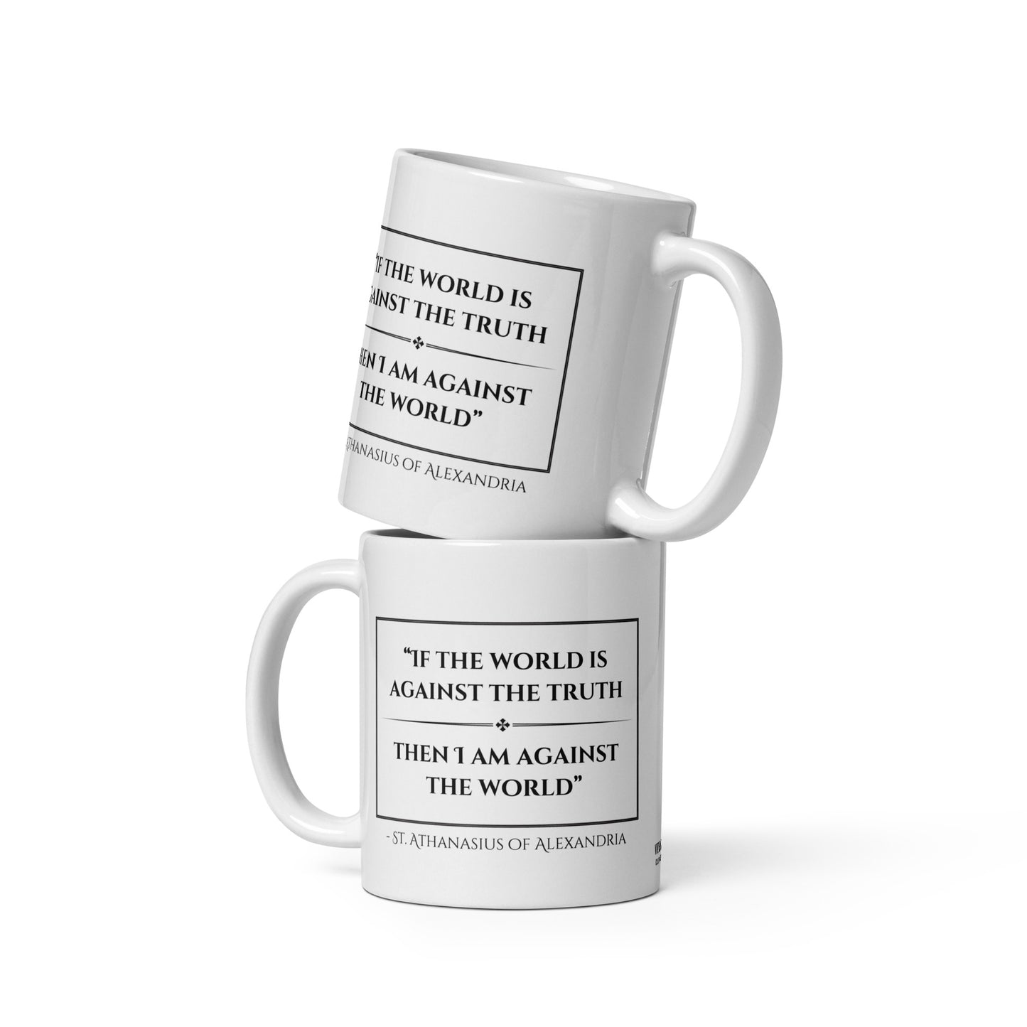 St. Athanasius quote White glossy mug