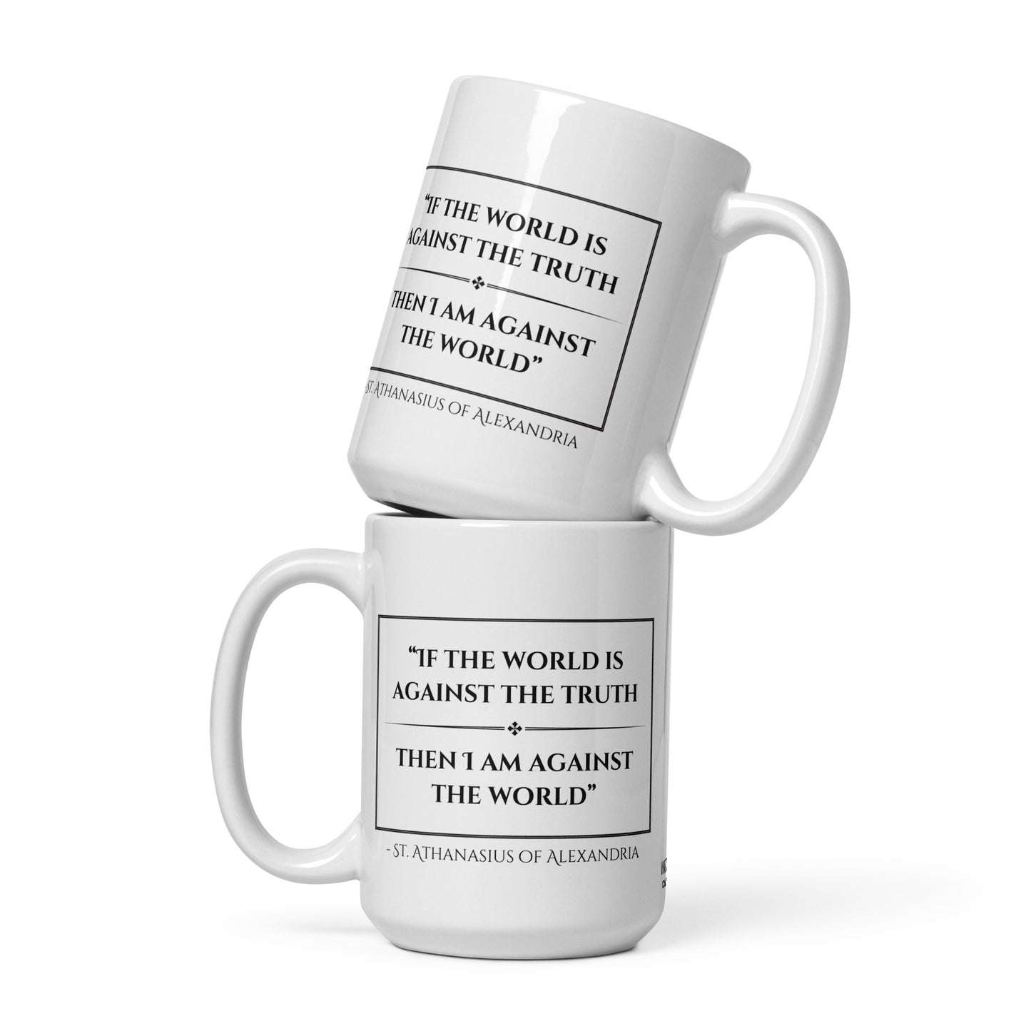 St. Athanasius quote White glossy mug